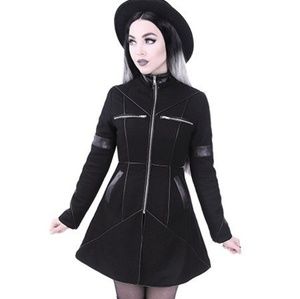ReStyle Black Geometric Winter Jacket